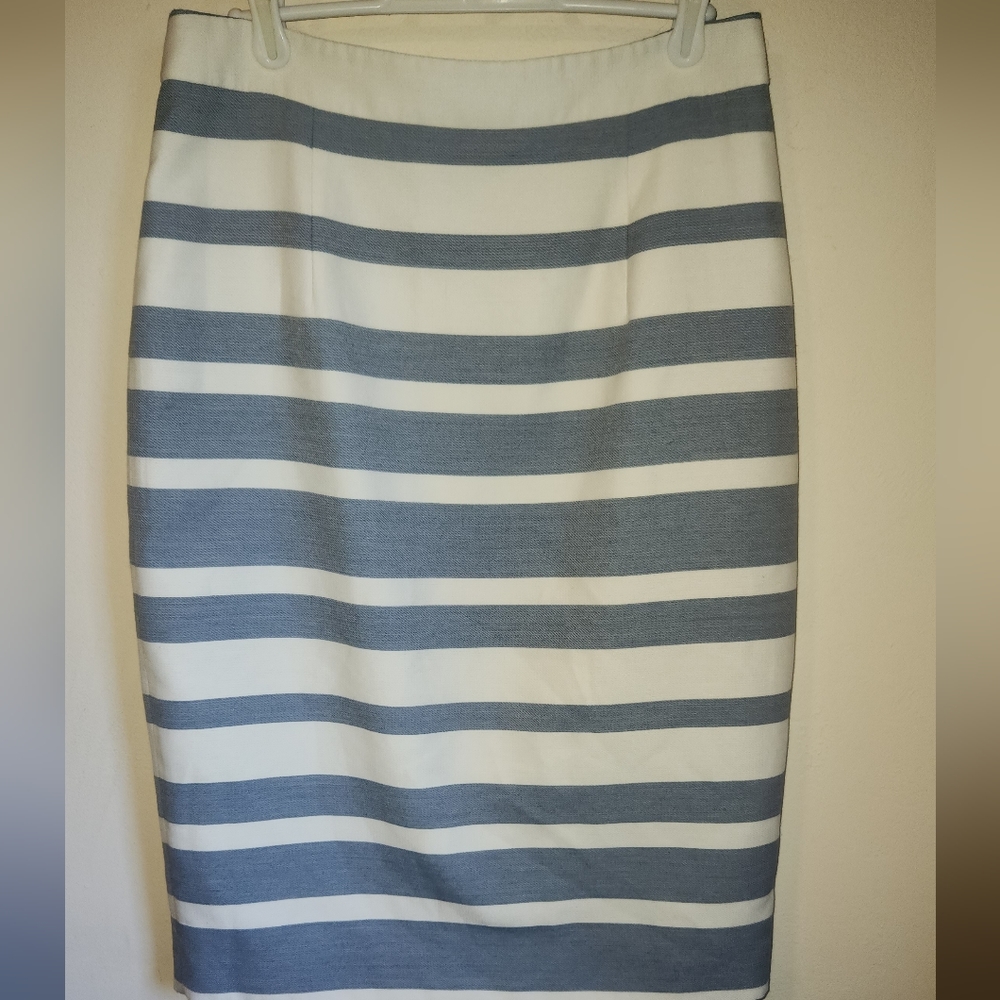 Halogen Blze & White Striped Pencil Skirt, Women's Size 8
